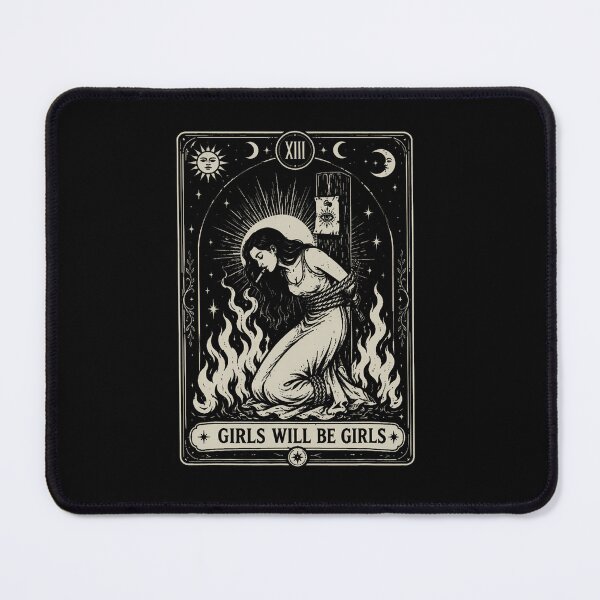 Item preview, Girl Will Be Girls Witch Cigarette Burning Tarot Card Women designed and sold by RealestInternet.