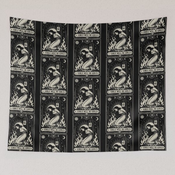 Item preview, Girl Will Be Girls Witch Cigarette Burning Tarot Card Women designed and sold by RealestInternet.