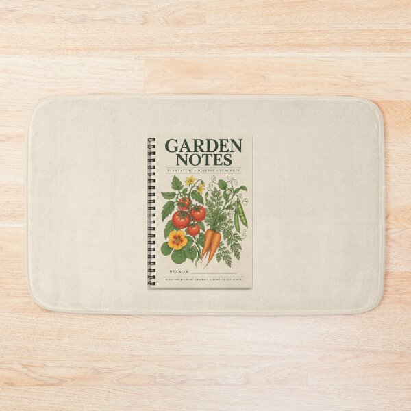 Item preview, Garden Notes Notebook – Botanical Gardening Journal for Seasonal Records designed and sold by astersgraphics.