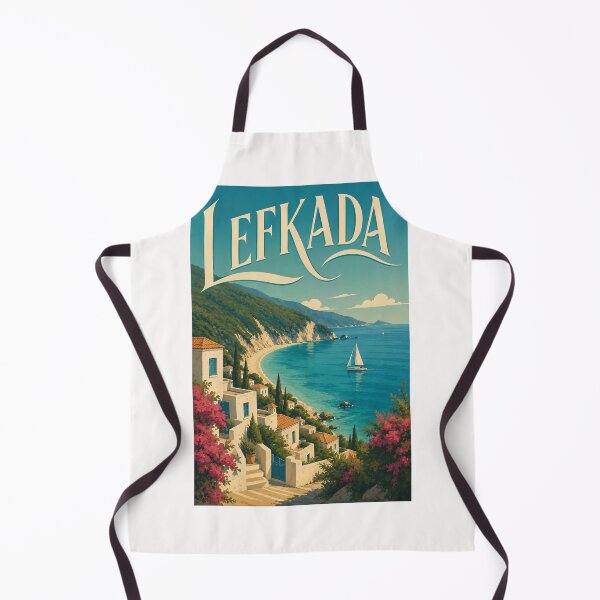 Item preview, Lefkada Greece Ionian Sea Cliffs and Island Coast designed and sold by Places On Earth.