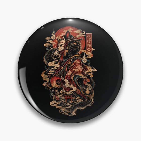 Item preview, Japanese Bakeneko Samurai Kimono Cat designed and sold by ashwiibox.