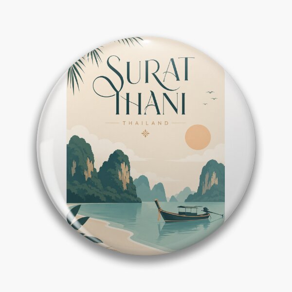 Item preview, Surat Thani Thailand Tropical Coast and Limestone Islands designed and sold by Places On Earth.