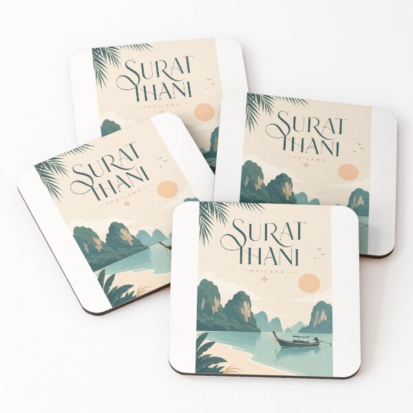 Item preview, Surat Thani Thailand Tropical Coast and Limestone Islands designed and sold by Places On Earth.
