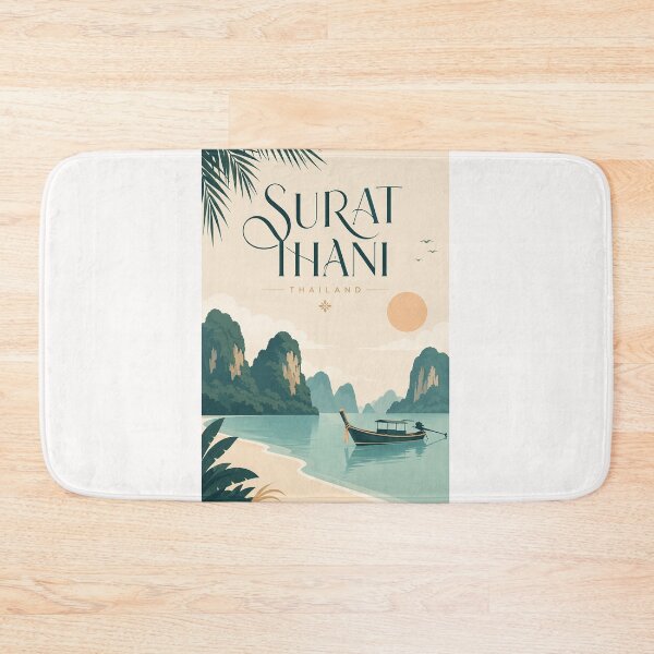 Item preview, Surat Thani Thailand Tropical Coast and Limestone Islands designed and sold by Places On Earth.