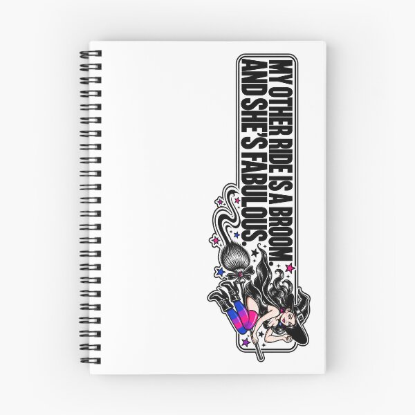 Item preview, BUMPS IN THE ROAD COLLECTION - ⭐ HALLOWEEN EDITION ⭐ - MY OTHER RIDE IS A BROOM. AND SHE’S FABULOUS. - BISEXUAL PRIDE  designed and sold by WheelieGdArt.