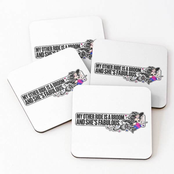 Item preview, BUMPS IN THE ROAD COLLECTION - ⭐ HALLOWEEN EDITION ⭐ - MY OTHER RIDE IS A BROOM. AND SHE’S FABULOUS. - BISEXUAL PRIDE  designed and sold by WheelieGdArt.