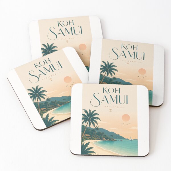 Item preview, Koh Samui Thailand Palm Coast and Turquoise Thai Gulf designed and sold by Places On Earth.