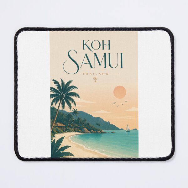 Item preview, Koh Samui Thailand Palm Coast and Turquoise Thai Gulf designed and sold by Places On Earth.