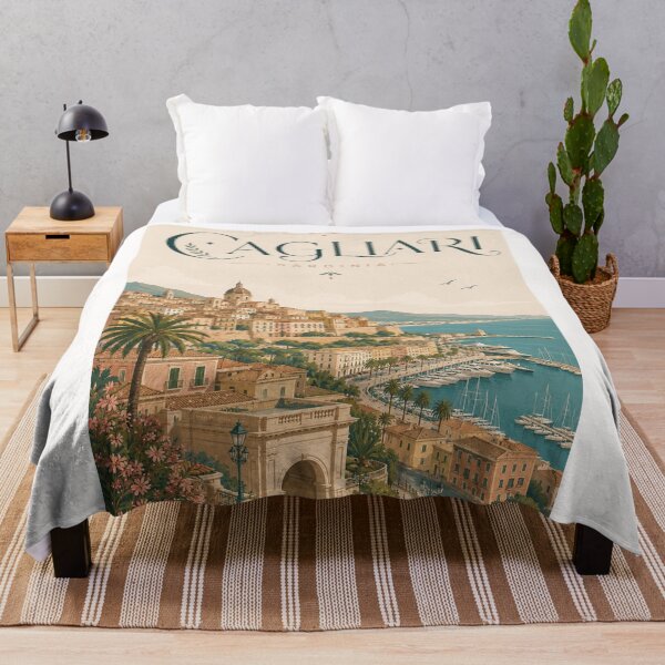 Artikelvorschau, Historische Stadt und Mittelmeerhafen von Cagliari, Sardinien entworfen und verkauft von Places On Earth.