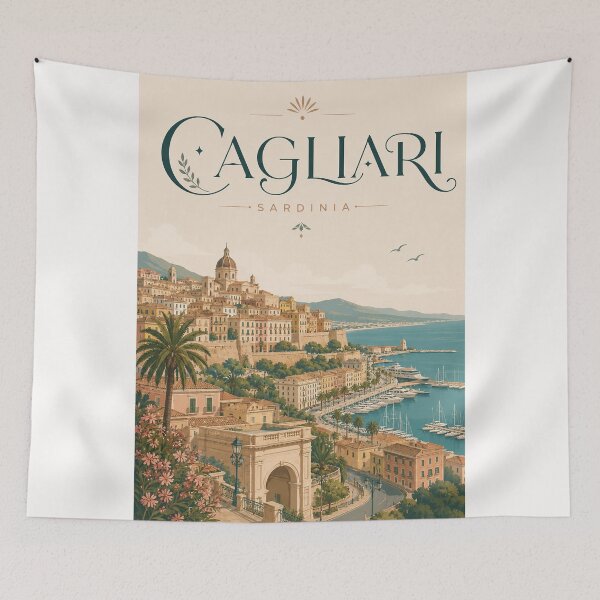 Item preview, Cagliari Sardinia Historic City and Mediterranean Marina designed and sold by Places On Earth.