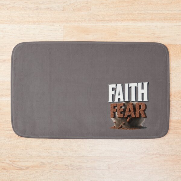 Item preview, FAITH OVER FEAR - Crushing Stone Art - Christian Quote designed and sold by Urban-InkStudio.