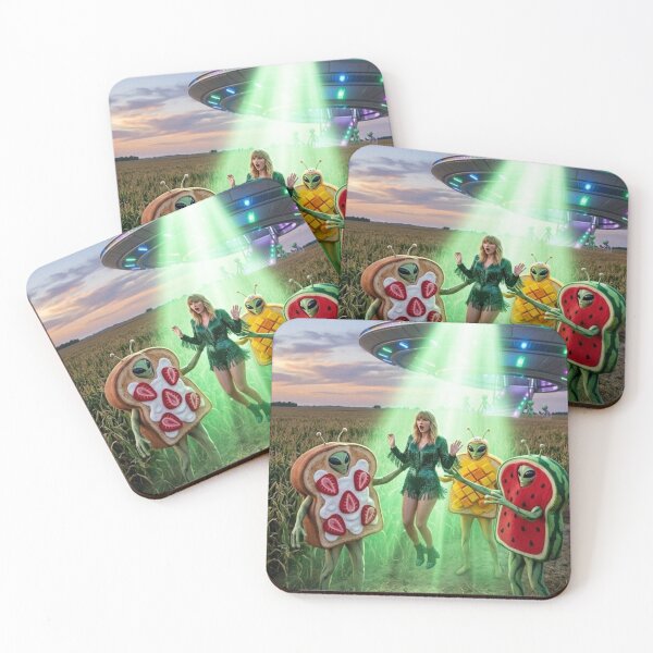 Item preview, Taylor Swift Abducted by Fruit Toast Aliens designed and sold by Uniqueartai.