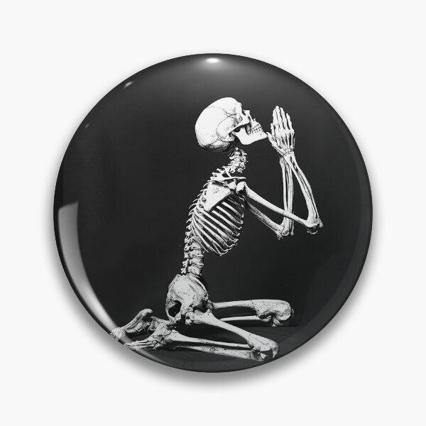 Item preview, Praying Skeleton Gothic Macabre Dark Faith Anatomy Art designed and sold by inkoutninja.