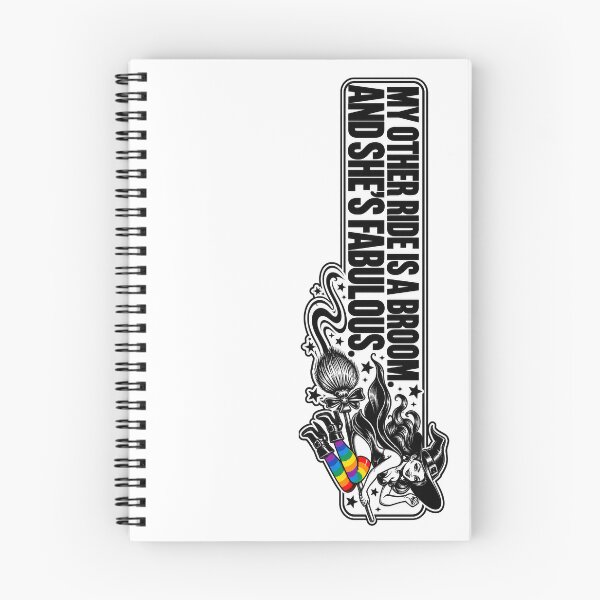 Item preview, BUMPS IN THE ROAD COLLECTION - ⭐ HALLOWEEN EDITION ⭐ - MY OTHER RIDE IS A BROOM. AND SHE’S FABULOUS. - LGBT PRIDE designed and sold by WheelieGdArt.