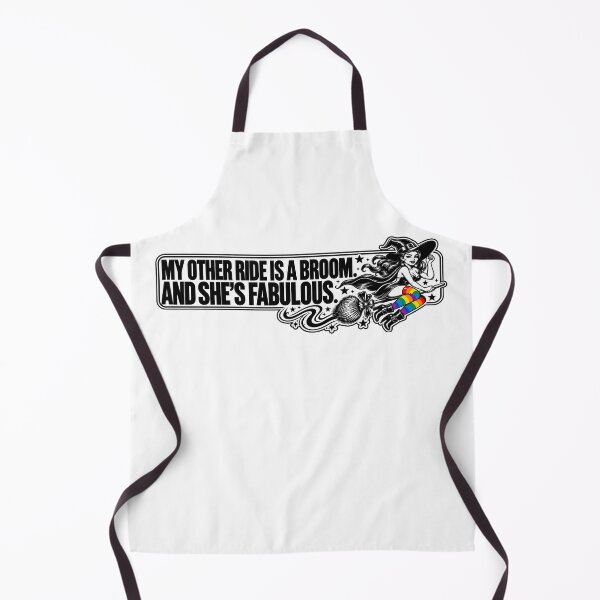 Item preview, BUMPS IN THE ROAD COLLECTION - ⭐ HALLOWEEN EDITION ⭐ - MY OTHER RIDE IS A BROOM. AND SHE’S FABULOUS. - LGBT PRIDE designed and sold by WheelieGdArt.
