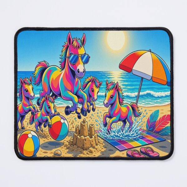Item preview, Rainbow Horses on a Sunny Beach Adventure designed and sold by Breezes-of-Ida.
