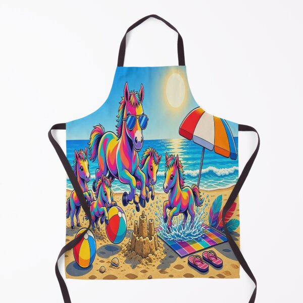 Item preview, Rainbow Horses on a Sunny Beach Adventure designed and sold by Breezes-of-Ida.