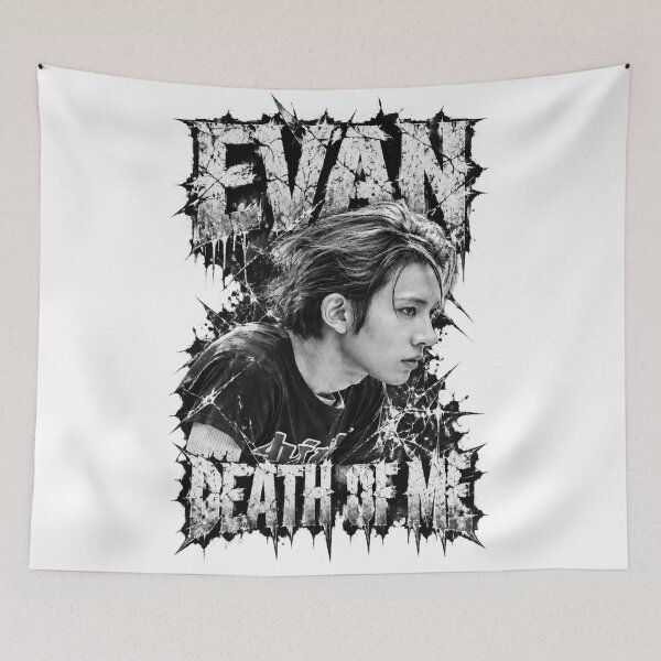 Item preview, EVAN Death of Me Cracked Glass Typography | Punk Art designed and sold by Valeree Store.