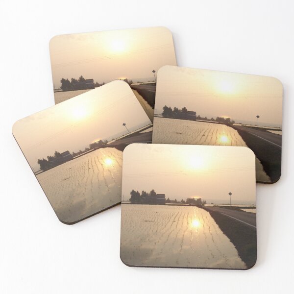 Item preview, Rice Field Sunset — Ordinary Japan designed and sold by ORDINARYJAPAN.