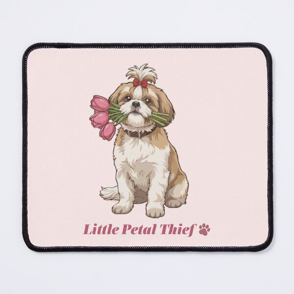 Item preview, Little Petal Thief Shih Tzu – Cute Flower Dog designed and sold by PawsAndPallette .