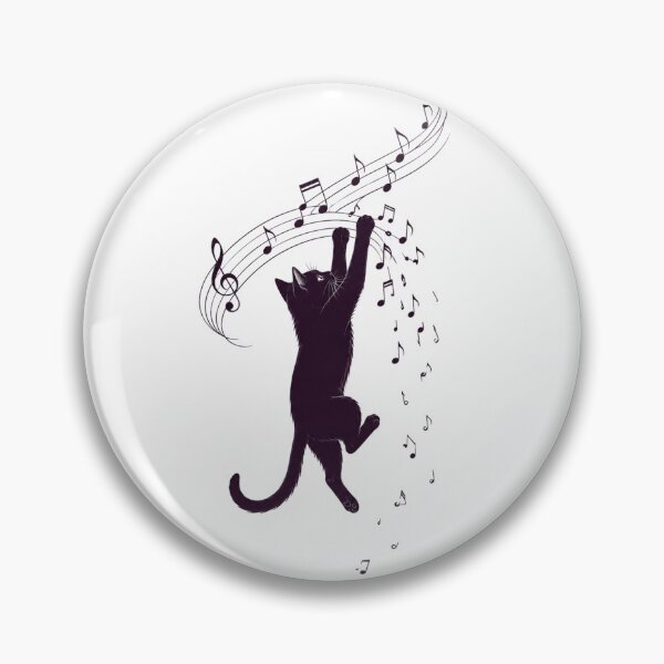 Item preview, Music Cat with Notes - Treble Clef Sheet Music Musician Teacher Gift designed and sold by Knacky Print.