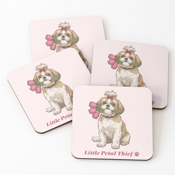 Item preview, Little Petal Thief Shih Tzu – Cute Flower Dog designed and sold by PawsAndPallette .