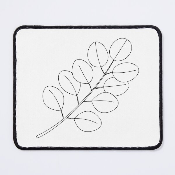 Item preview, Eucalyptus Branch Minimalist 2 Line Art Gift designed and sold by OneLine Studio.