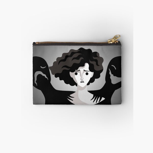 Item preview, woman with two contrasting happy and sad shadows designed and sold by matintheworld ( delcarmat ).