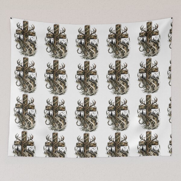 Item preview, Youth Camo Faith Hunting Fishing Cross Christian Jesus God designed and sold by snailslowdance.