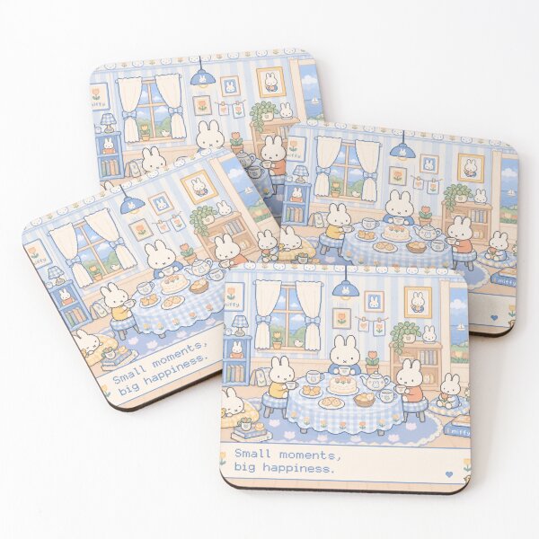 Item preview, Cozy Bunny Tea Room Pixel Art Illustration Miffy designed and sold by Cozy Moss Studio.