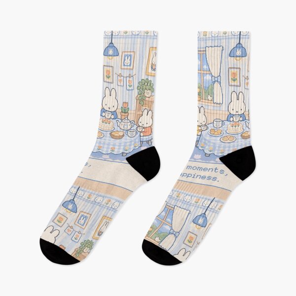 Item preview, Cozy Bunny Tea Room Pixel Art Illustration Miffy designed and sold by Cozy Moss Studio.