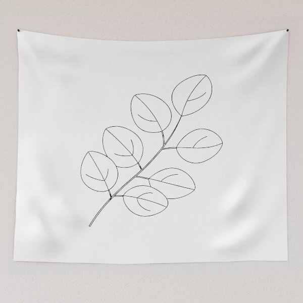 Item preview, Eucalyptus Branch Detailed 1 Line Art Gift designed and sold by OneLine Studio.