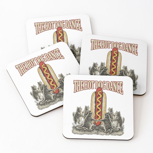 Item preview, The Hot Dog Dance Funny Cats Dancing Retro Fast Food Meme designed and sold by JapanAnimeSH2.