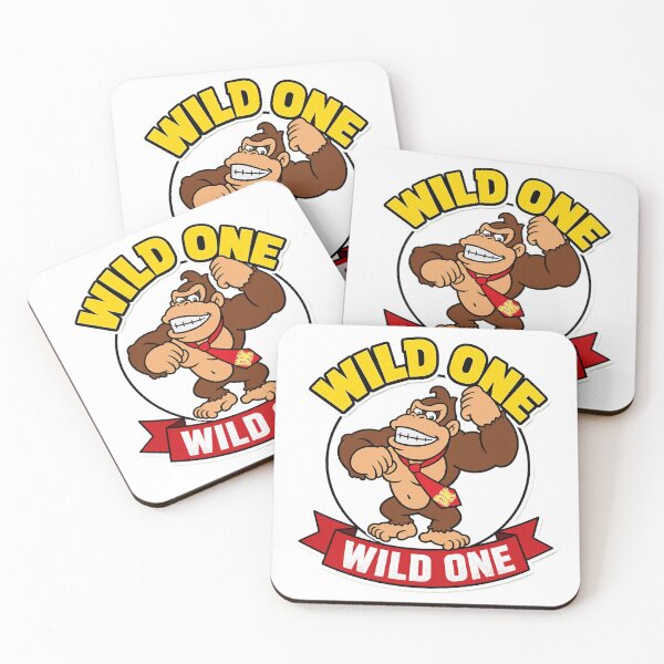 Item preview, Wild One Cartoon Gorilla Badge designed and sold by SeraDesignV.