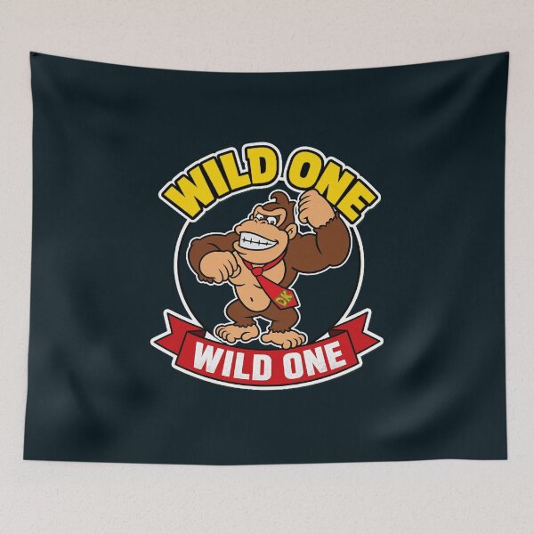 Item preview, Wild One Cartoon Gorilla Badge designed and sold by SeraDesignV.