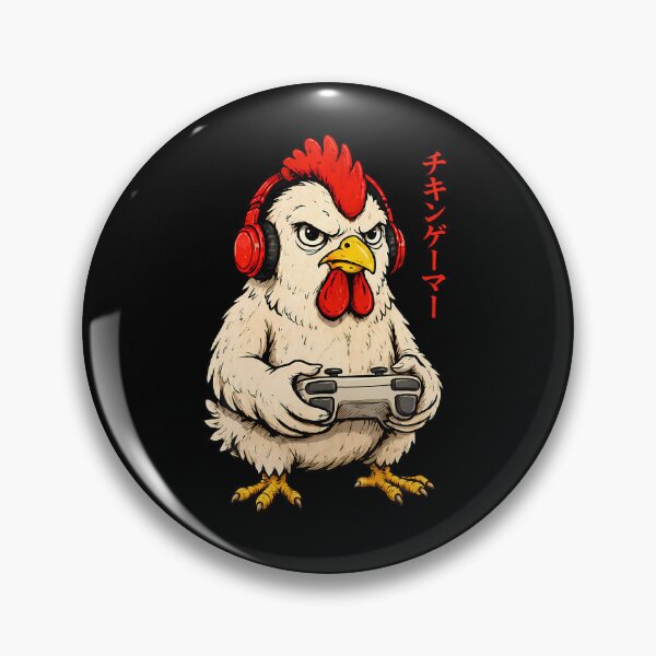 Item preview, Funny Anime Chicken Video Gaming Japanese Animal designed and sold by snailslowdance.