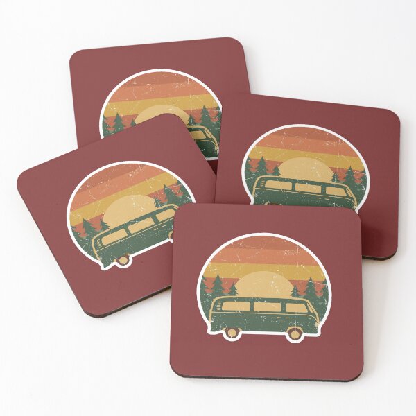 Item preview, Retro 70s Sunset Camper Van Silhouette (New Perspective) designed and sold by pattman.