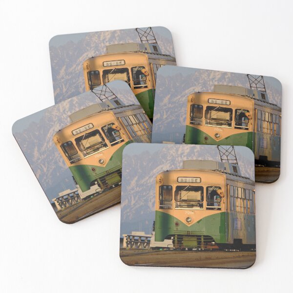 Item preview, Tram and Mountains — Ordinary Japan designed and sold by ORDINARYJAPAN.