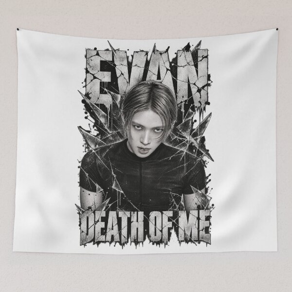Item preview, EVAN Death of Me Distressed Typography | Streetwear designed and sold by Valeree Store.