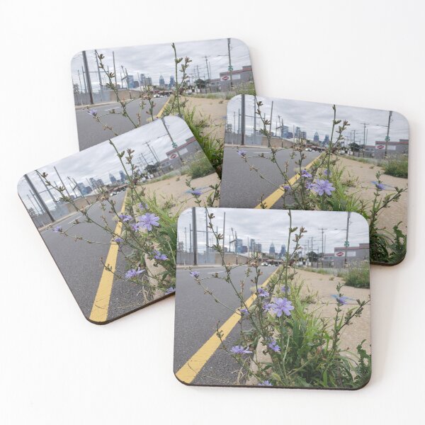 Item preview, Chicory and Philadelphia Skyline from Grays Ferry Avenue 3 designed and sold by concretebotany.