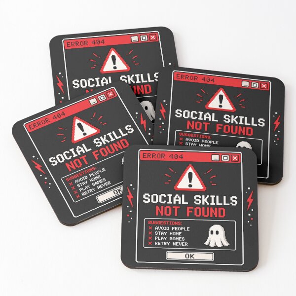 Item preview, Error 404 Social Skills Not Found – Funny Introvert Meme designed and sold by Revyra Design .