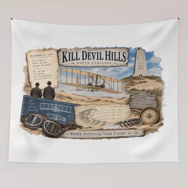 Item preview, Kill Devil Hills Birthplace of Flight designed and sold by The Coastal Route.