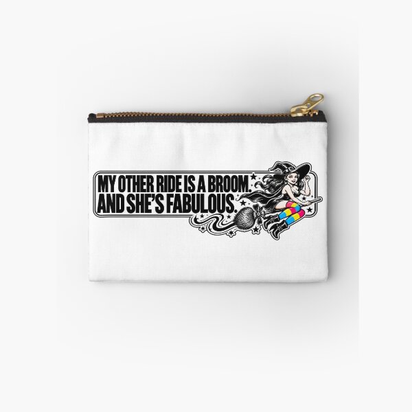 Item preview, BUMPS IN THE ROAD COLLECTION - ⭐ HALLOWEEN EDITION ⭐ - MY OTHER RIDE IS A BROOM. AND SHE’S FABULOUS. - PANSEXUAL  PRIDE designed and sold by WheelieGdArt.