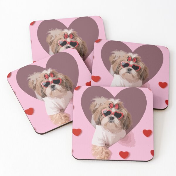 Item preview, Love Struck Shih Tzu – Cute Dog Valentine designed and sold by PawsAndPallette .