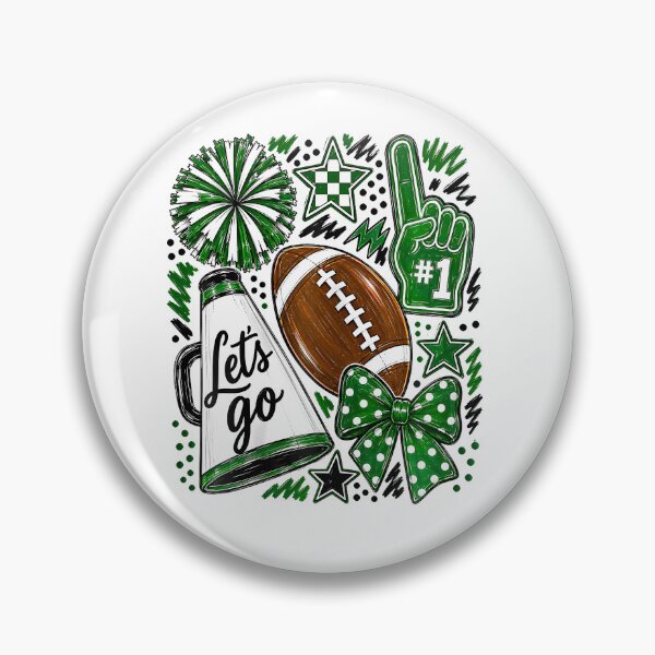 Item preview, Green Game Day Team High School Football Cheer Mom designed and sold by snailslowdance.