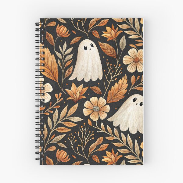 Item preview, Boho Halloween Ghost Seamless Pattern | Cute Autumn Floral Spooky Pattern designed and sold by NinthLantern.