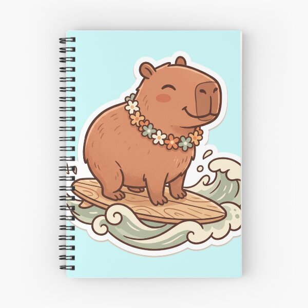 Item preview, Capybara Surf Beach Cute Kawaii Summer designed and sold by DofinaSur.