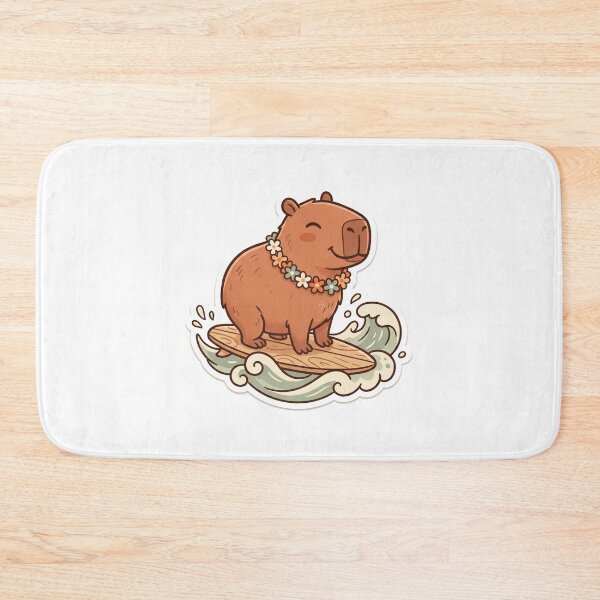 Item preview, Capybara Surf Beach Cute Kawaii Summer designed and sold by DofinaSur.