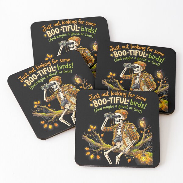 Item preview, Boo-Tiful Birds Funny Skeleton Birdwatching Halloween Bird designed and sold by DaphoLatara.