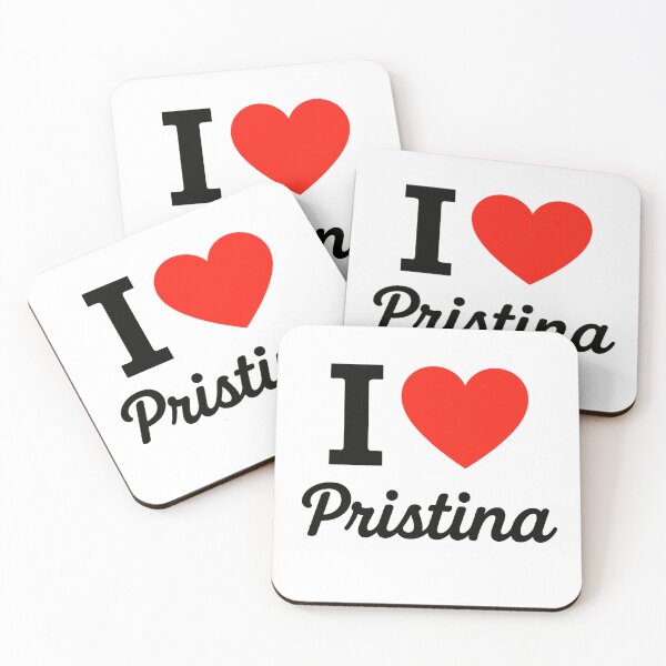 Item preview, I Love Pristina Typography Design | Kosovo City Pride Artwork | Modern Travel & Cultural Love Statement designed and sold by PaintedPixels01.